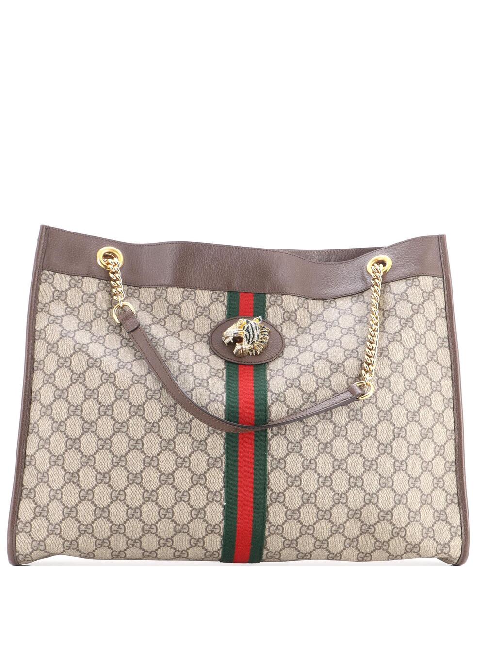 Gucci Rajah Chain Tote Gg Coated Canvas #364881G14B